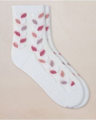 Bleuforêt dames sokken: wit / roze fantasie