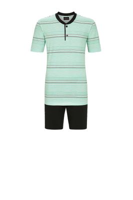 Ringela heren pyjama: Gestreept, Blauw