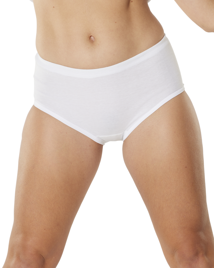 Dulcia Dames onderbroek: Wit, Klassiek model ( ingestoken elastiek )