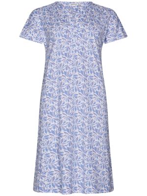 Pastunette Nachthemd Dames: Korte mouw, Ecru / blauw, 100cm