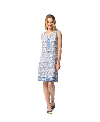 Egatex ( Senoretta ) Zomer kleed: Blauw / wit