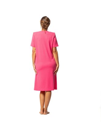Egatex zomer kamerjas: Pink, Korte mouw met knopen