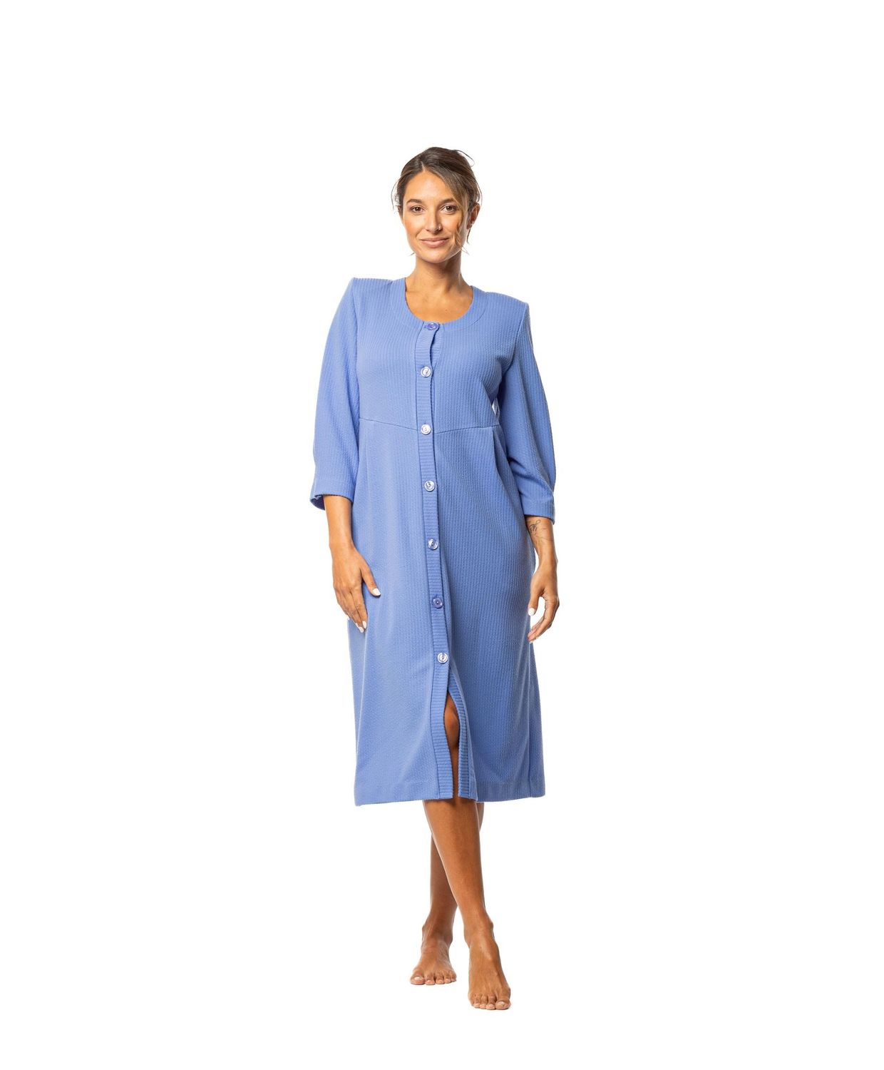 Egatex zomer kamerjas: Blauw, met knopen