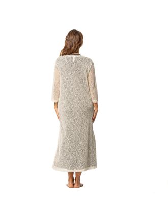 Egatex Strandkleed voor over badmode te doen, Ecru