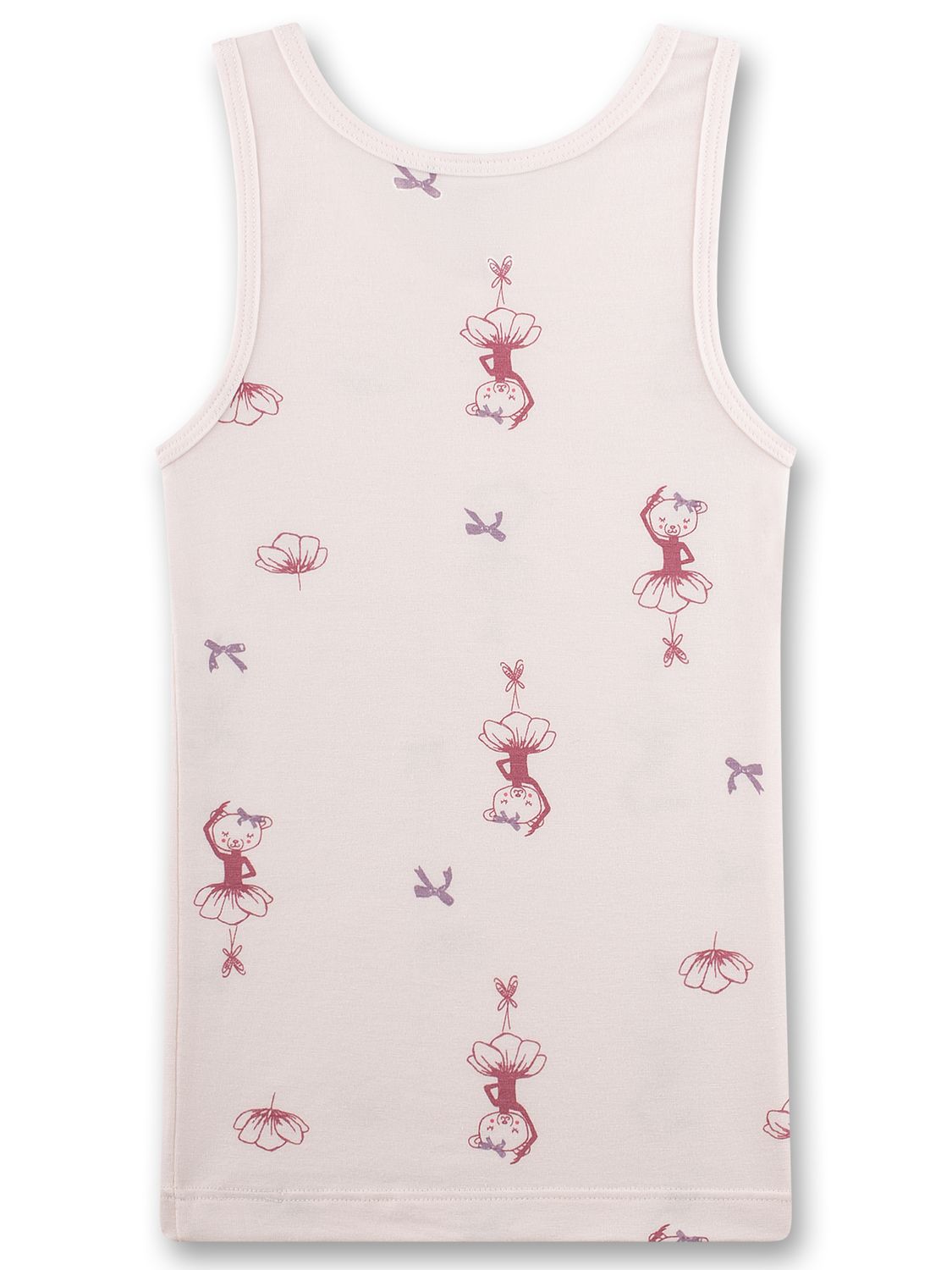 Sanetta meisjes singlet: Ballet beertje, modal / katoen