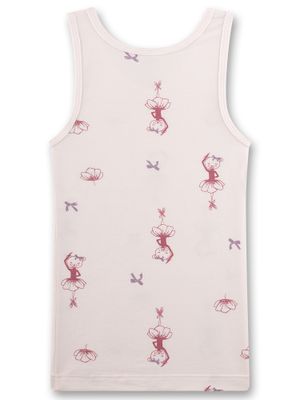 Sanetta meisjes singlet: Ballet beertje, modal / katoen