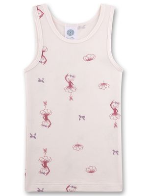 Sanetta meisjes singlet: Ballet beertje, modal / katoen