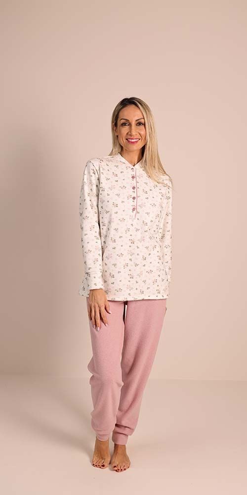 Gary Dames pyjama: Punto Milano ( warm ), Roze
