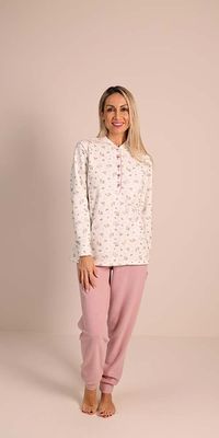 Gary Dames pyjama: Punto Milano ( warm ), Roze