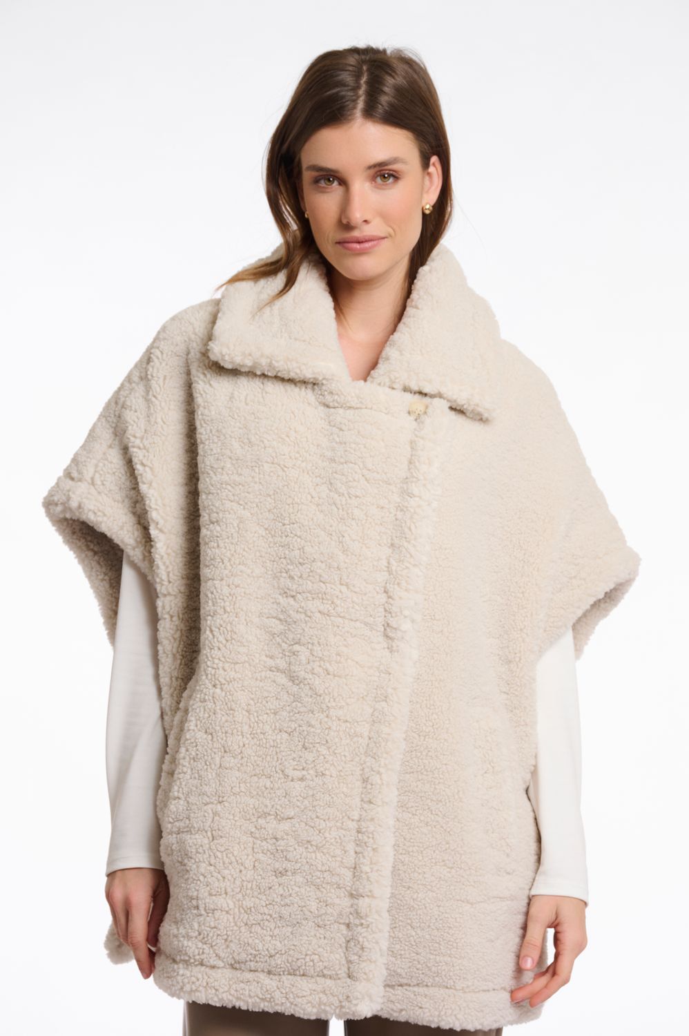 Rino &amp; Pelle teddy jas: Luca, birch color, oversized