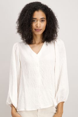 Signe Nature Bloes: Cream kleur, licht gestreept