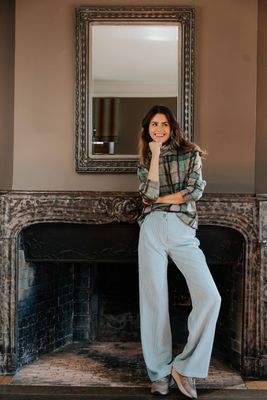 Signe Nature Pull met kol: groen / blauwe tinten