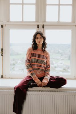 Signe Nature Pull: Los gebreid, strepen