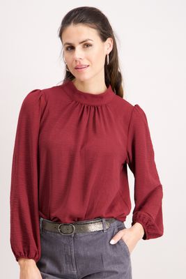 Signe Nature Dames bloes: Bordeau Effen
