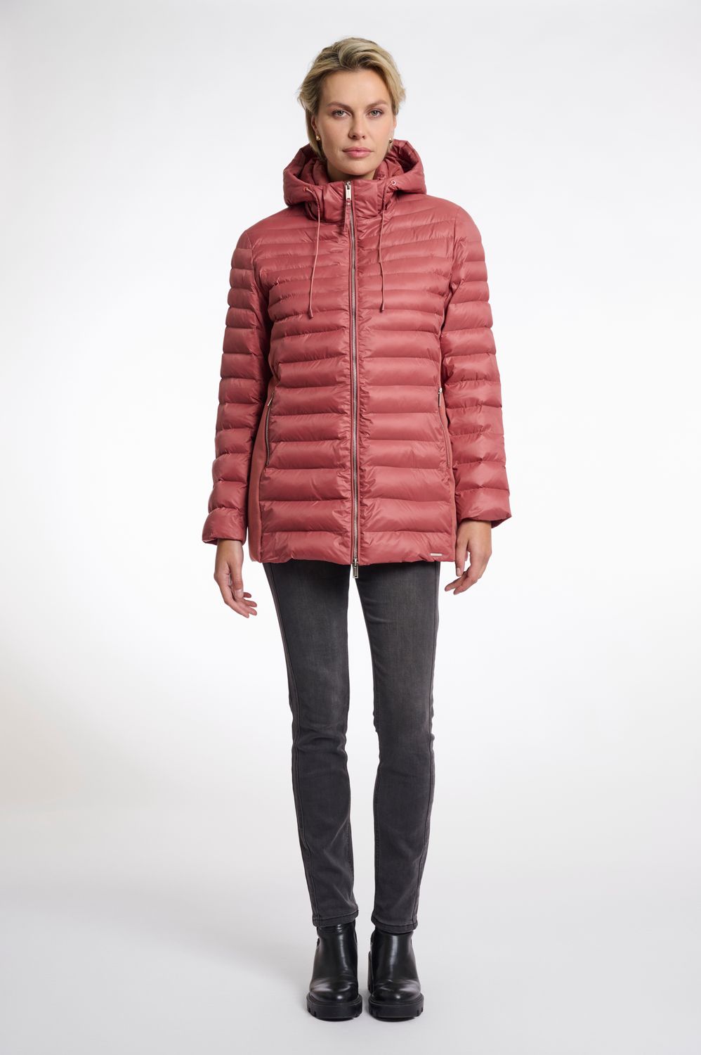Rino &amp; Pelle Winterjas met kap: Indira, Red Ochre