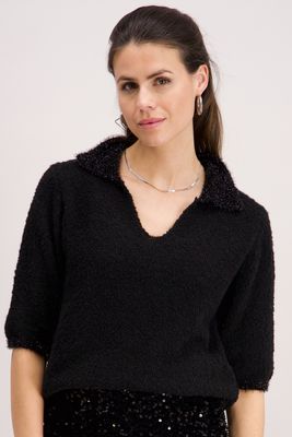 Signe Nature Pull: korte mouw, glitter kol