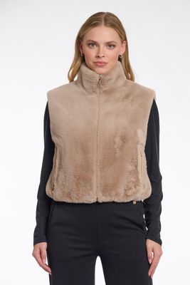 Rino &amp; Pelle dames Bodywarme: Nikki, Oat kleur, met rits