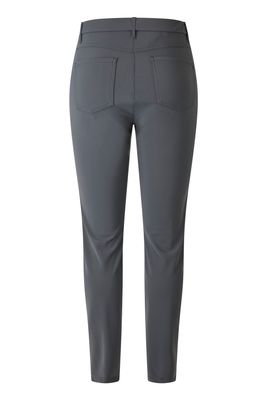 KJ Brand dames broek: Jenny, Donker Grijs, Duitse maten, elastiek in de lenden