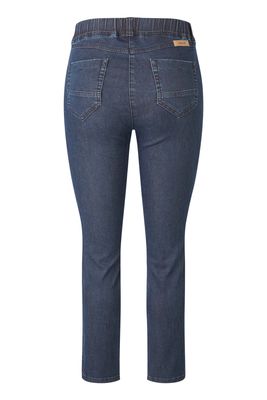 KJ Brand dames jeansbroek: Jenny, Donker blauw, Duitse maten, elastiek in de lenden