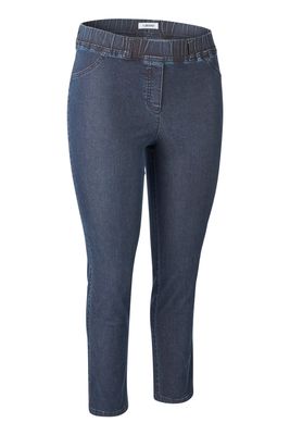 KJ Brand dames jeansbroek: Jenny, Donker blauw, Duitse maten, elastiek in de lenden