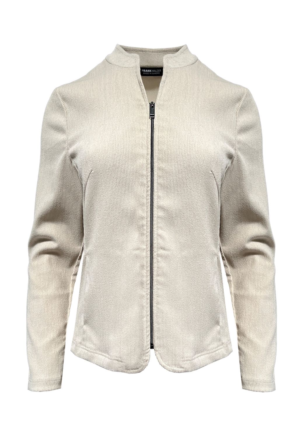 Frank Walder Vest: Beige, ribfluweel