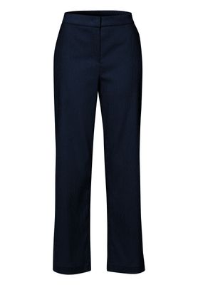 Frank Walder dames broek: Anna, Donker blauw, ribfluweel, elastiek in de lenden