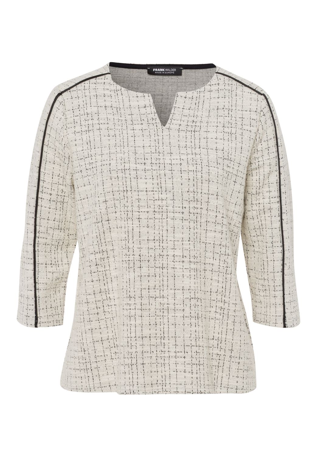 Frank Walder  Dames Pull: Ecru Zwart