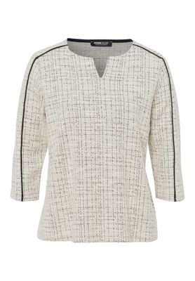 Frank Walder  Dames Pull: Ecru Zwart