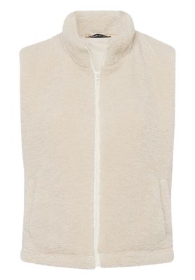 Frank Walder  Dames Bodywarmer, schapenvel, ecru