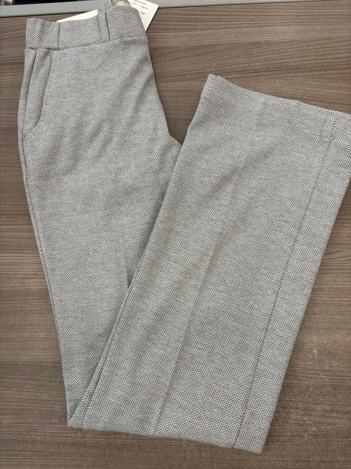 Para Mi Dames Broek: Hannah Elastic, Knitted Jacquar, Herringbone Light Grey, L32