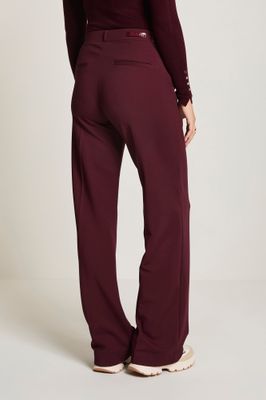 Para Mi Broek: Mira Elastic, Twill Jersey, Burgundy Red L32