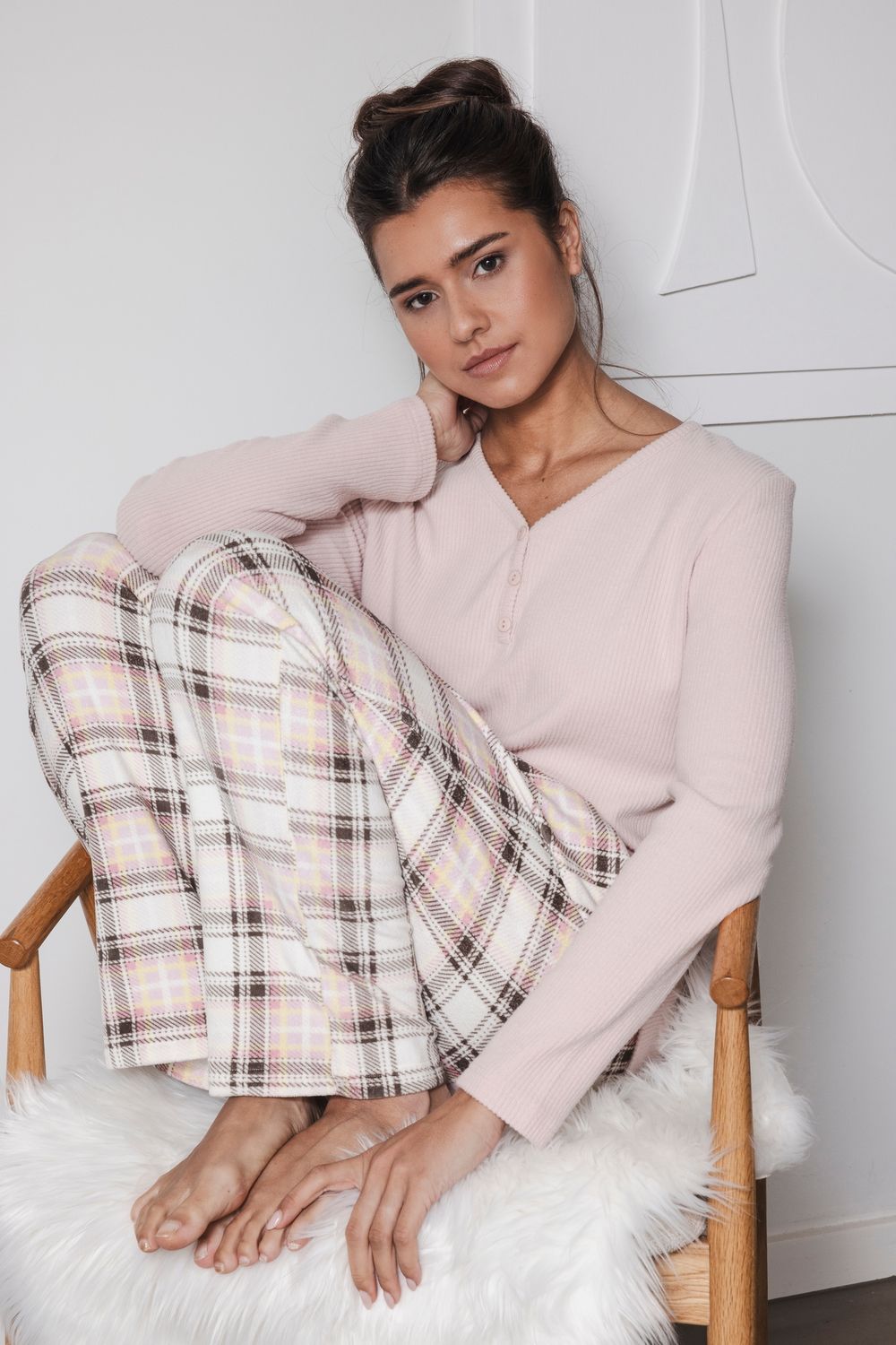 Pastunette pyjama Dames: Pink, Fleece