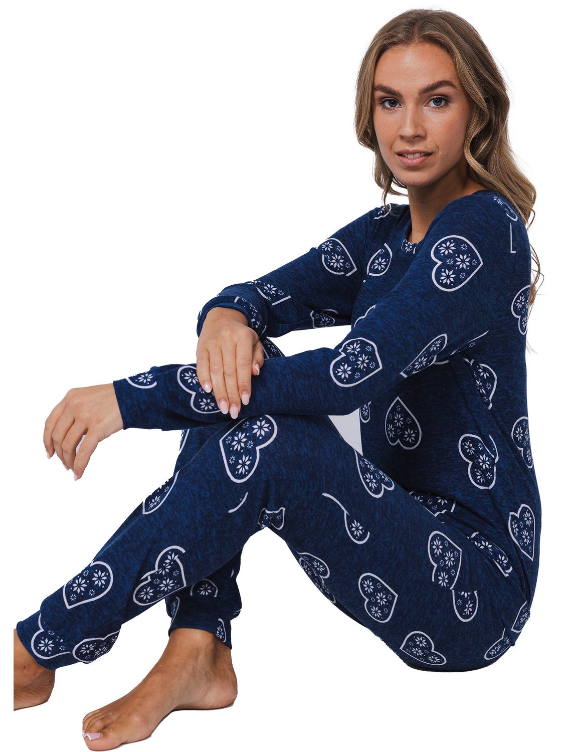 Pastunette Pyjama Dames: Rebelle, Blauw, super zacht en warm