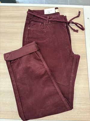 Para Mi broek: Bobby, ribcord, Burgundy Red, L30