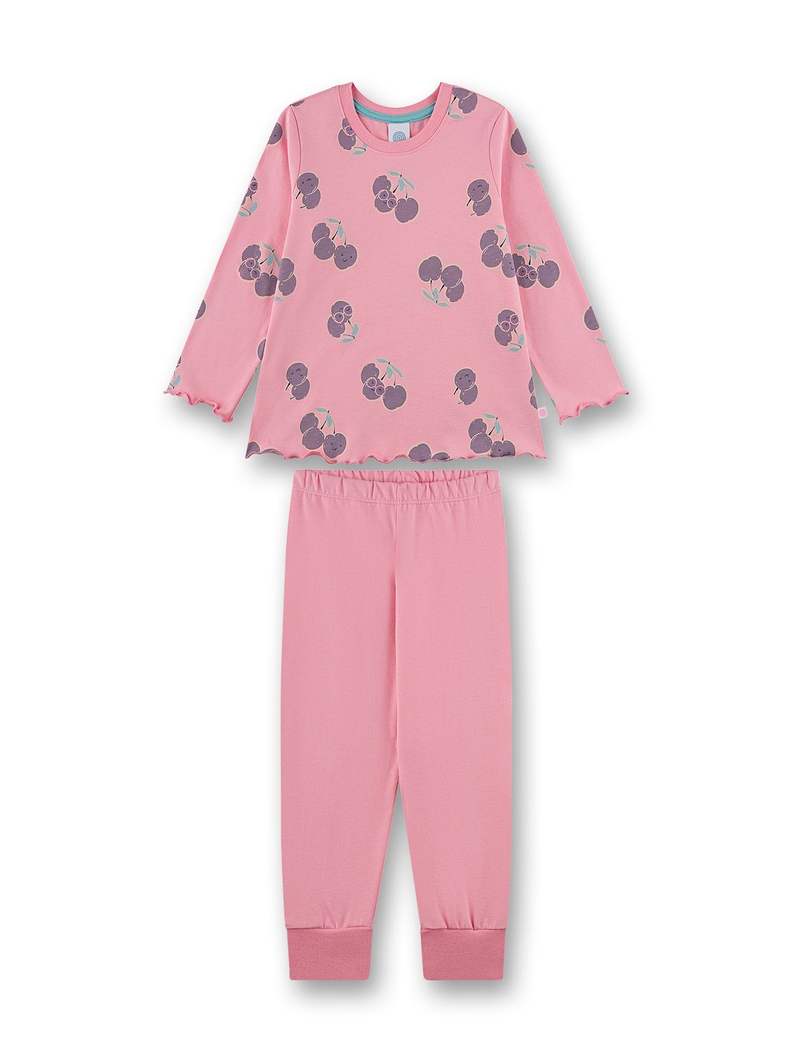 Sanetta Meisjes Pyjama: Roze, kersen, Katoen