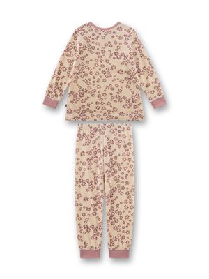 Sanetta Pyjama Meisjes: Velours, ecru / roze