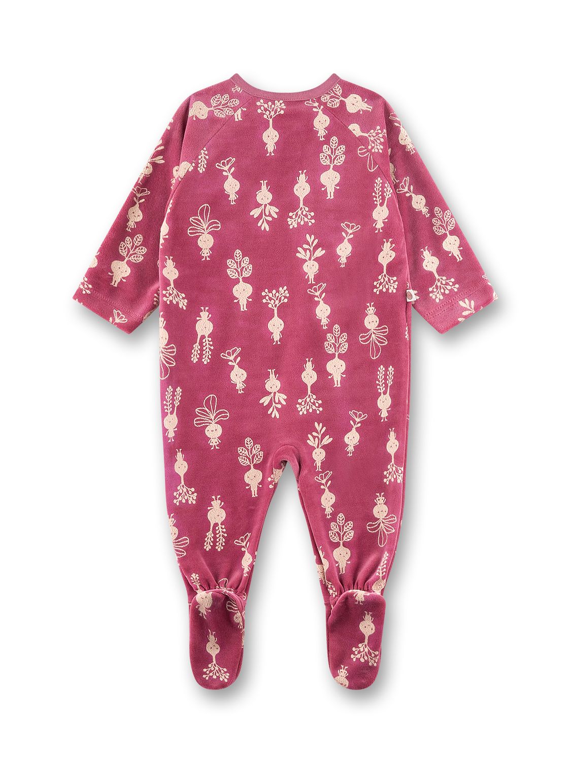 Sanetta Romper pyjama Meisjes: Bordeaux, velours, Rode bietjes