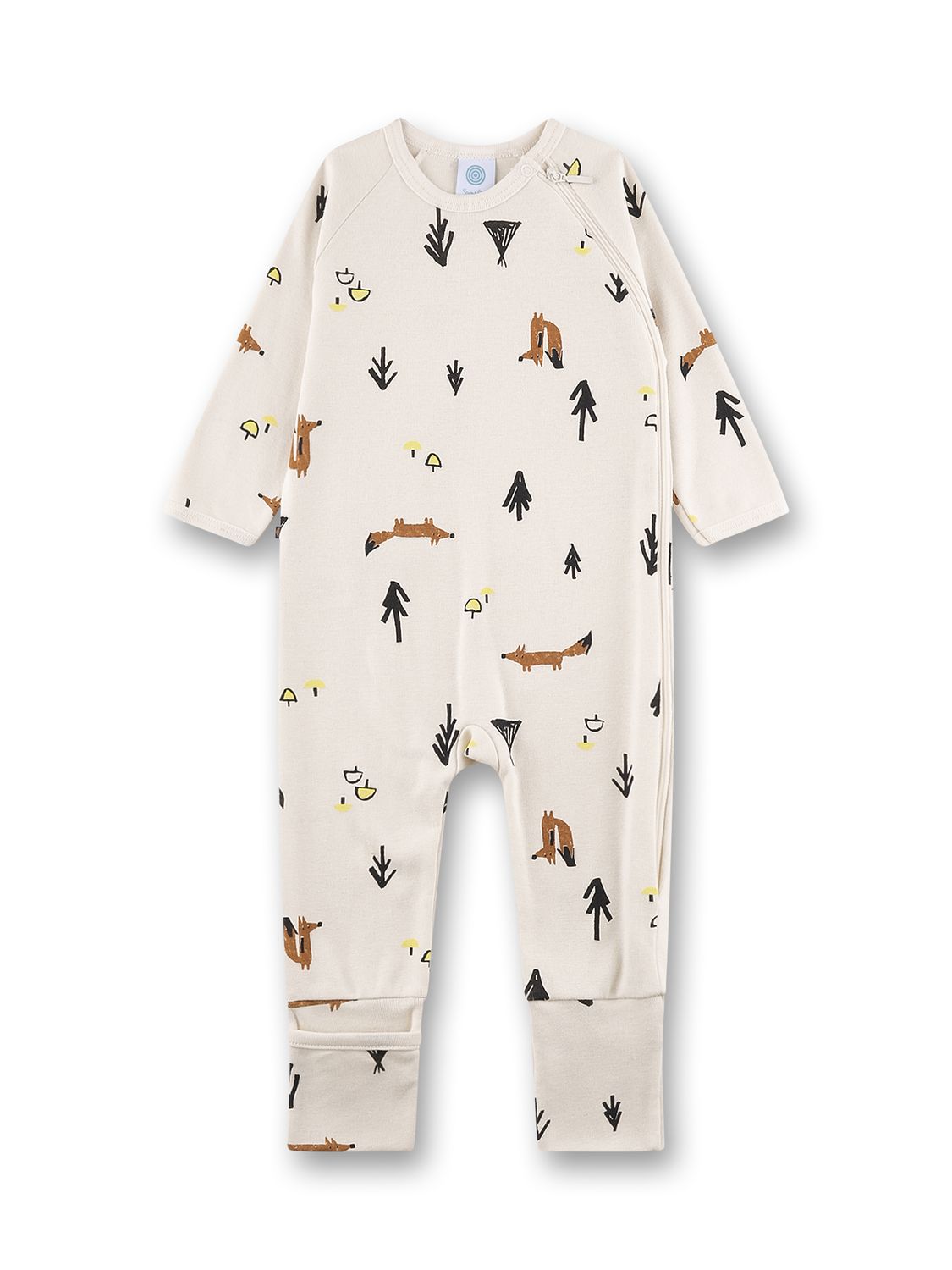 Sanetta Romper pyjama Baby&#39;s: Beige, Vosjes motief