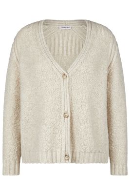 Mona Lisa Gilet: Ecru, met knopen, merino wol