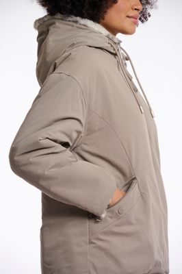 Rino &amp; Pelle Winter jas: Ines, Omkeerbaar, Light pebble and leopard