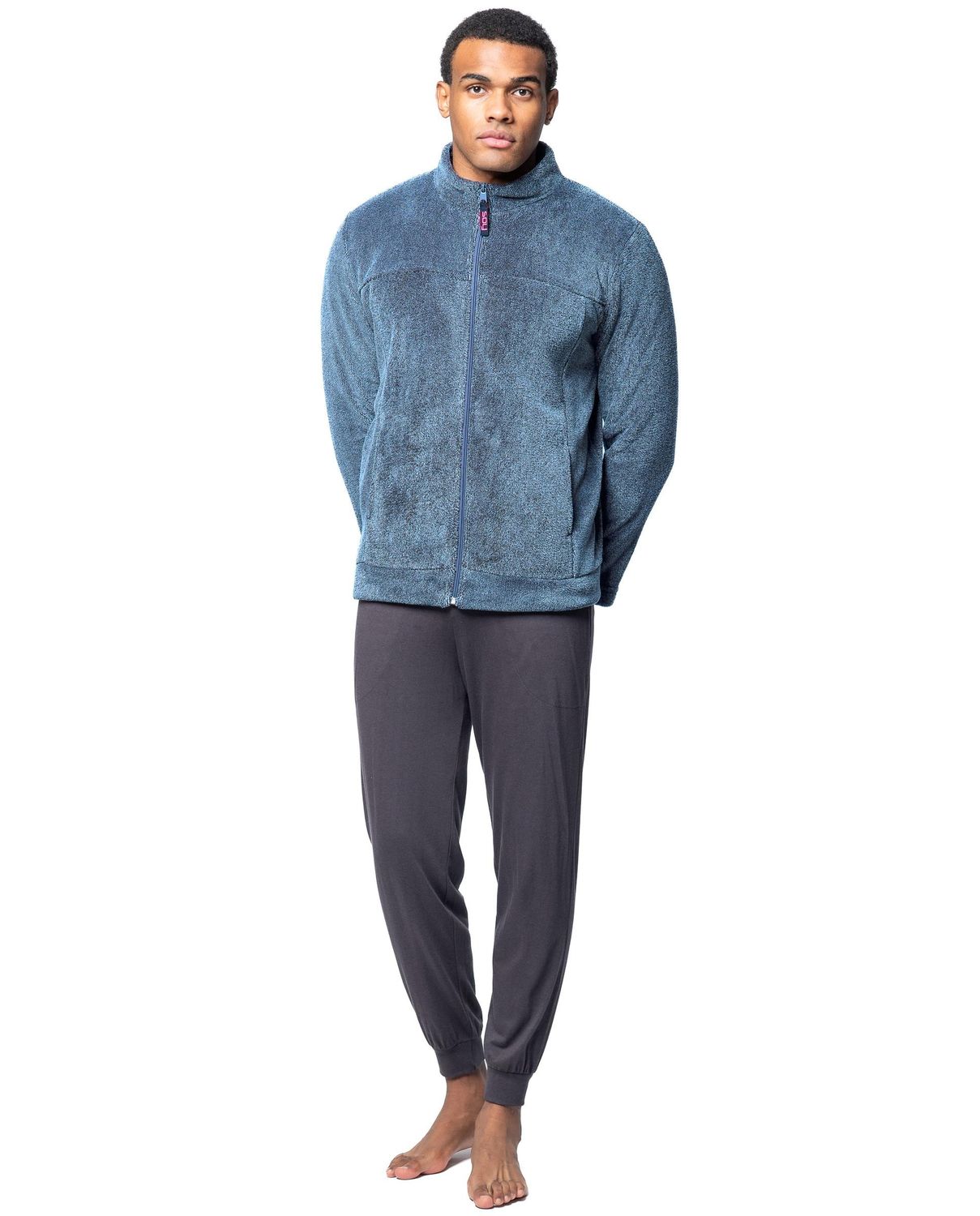Egatex ( Soy ) Kamerjas Heren: Winter, Blauw, zeer warm, kort met rits