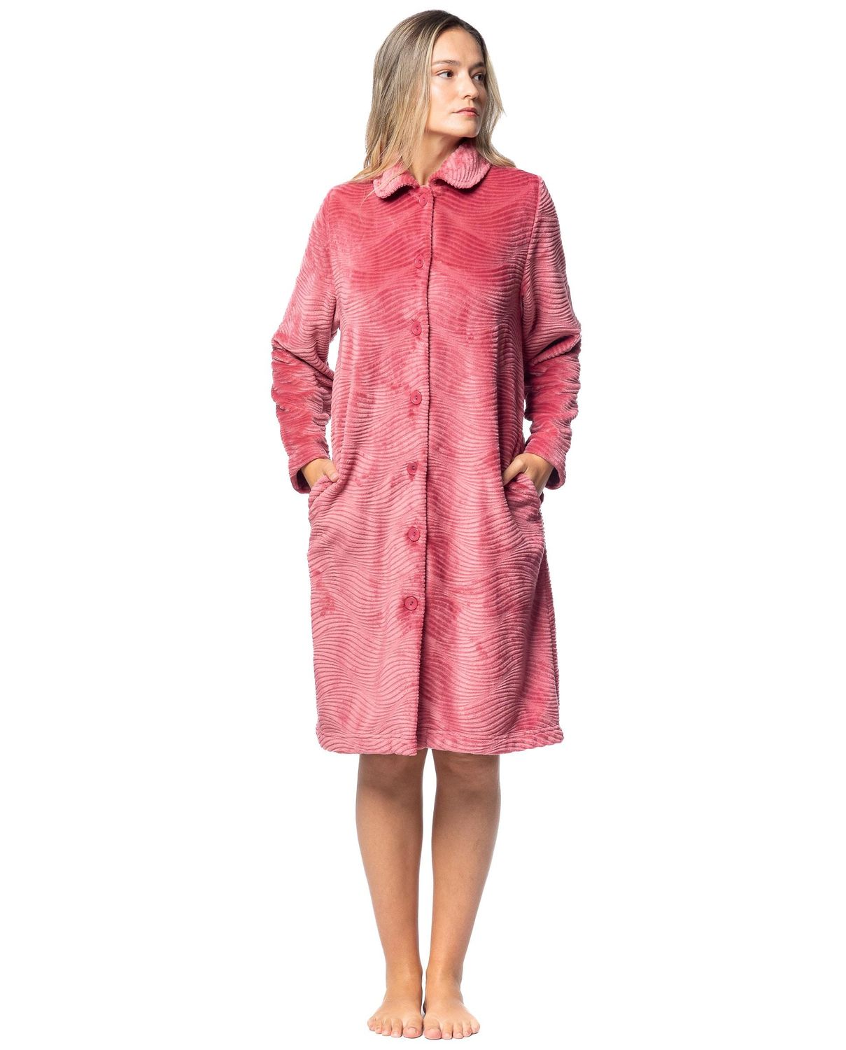 Egatex Dames Kamerjas: Rood, met knopen
