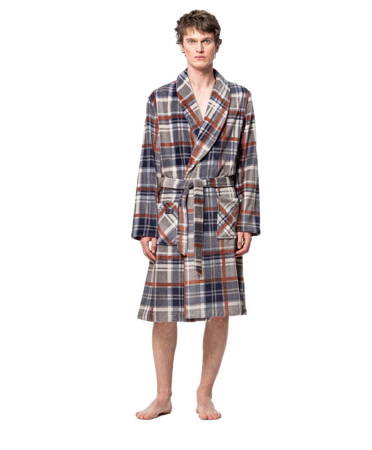 Egatex ( Soy ) Kamerjas Heren: Marron ,Caree motief, warm