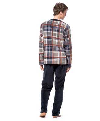 Egatex ( Soy ) Heren Pyjama: Velours, Marron