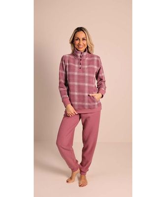Gary Pyjama Dames: Roze, Punto milano ( zeer warm )