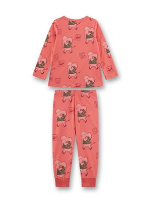 Sanetta pyjama meisjes: Olifanten, donker roze / rood