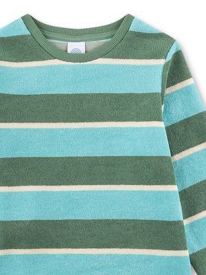 Sanetta pyjama Jongens: Groen gestreept, Badstof