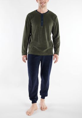 Tom Tailor pyjama heren: Groen, Terry badstof