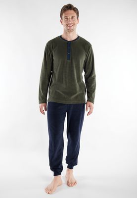 Tom Tailor pyjama heren: Groen, Terry badstof