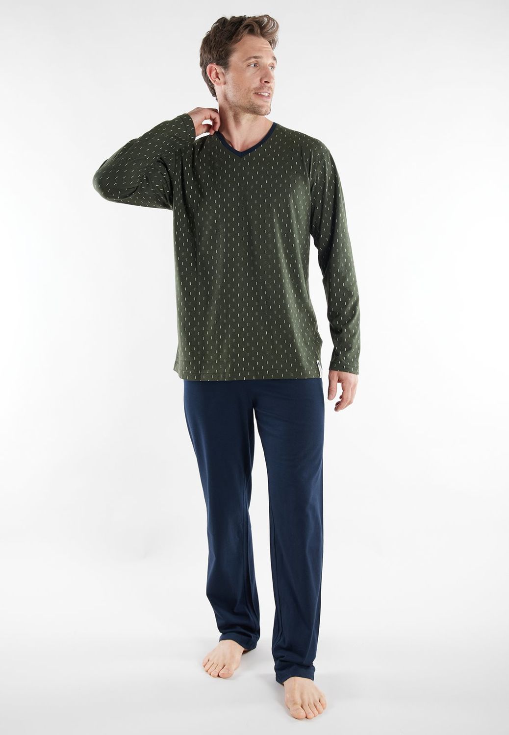 Ceceba heren pyjama: groen, 100% Katoen tot 5XL